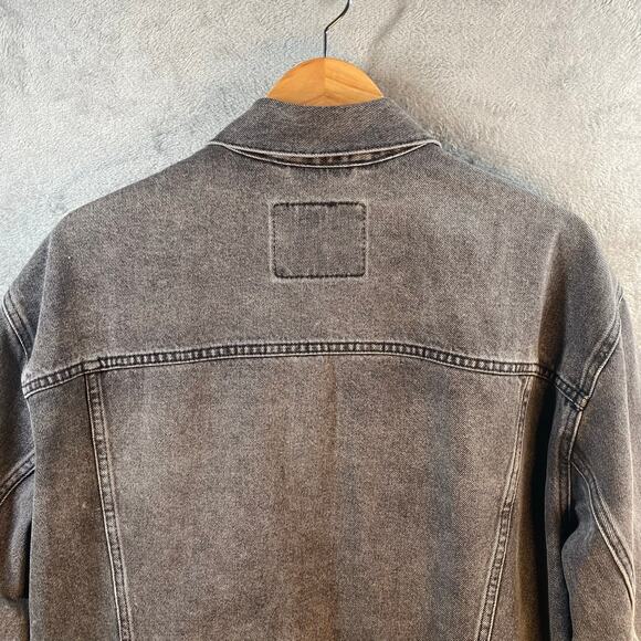 Levi's Trucker Jacket Men Size 2XL Gray Denim Distressed Cotton - Picture 8 of 15
